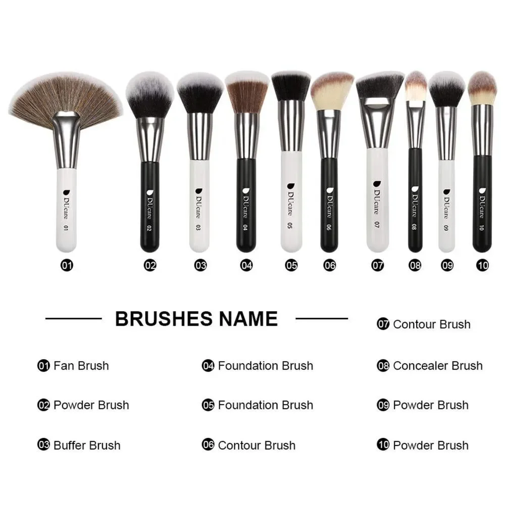 Ducare 31Pcs Panda Series Professional Makeup Brushes With Leather Case